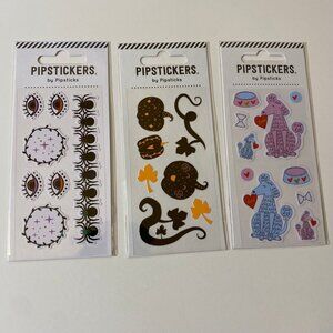 Pipsticks Spiders Pumpkin & Poodle Stickers